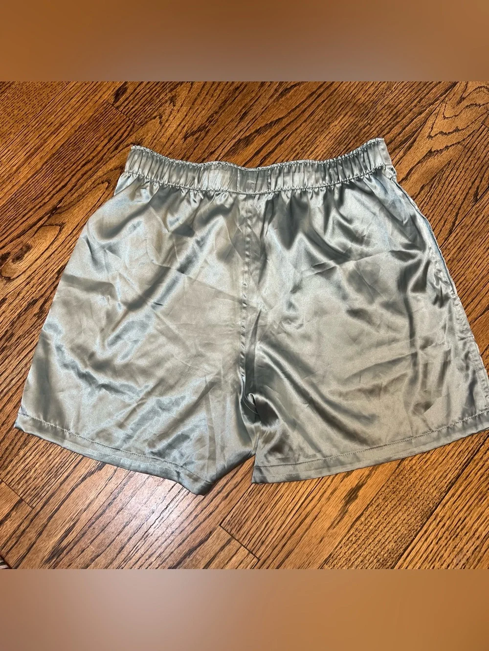 American Eagle Satin Pocket Boxer Shorts Siz Small 29-31 Light Blue Sleep Pajama